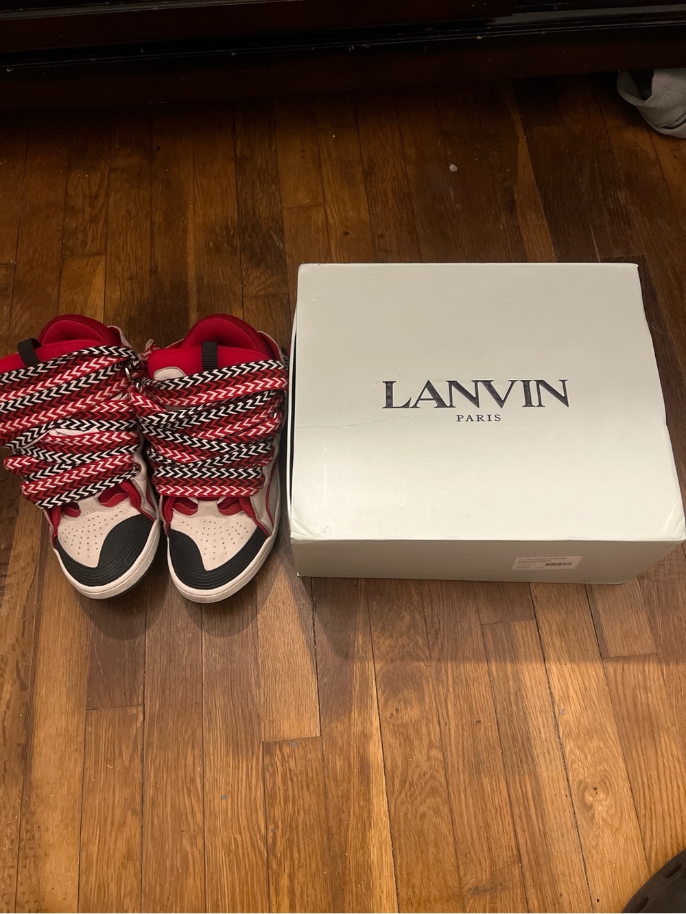 Lanvin women Red & Black High-Top Sneakers